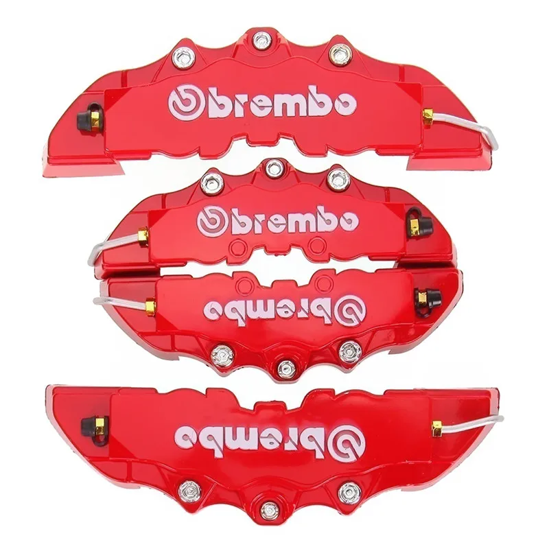 Red 2pcs S 2pcs M 4 шт/2 шт тормозной суппорт крышки высокого качества ABS пластик грузовик 3D Красный полезный автомобиль Универсальный диск передний задний авто Универсальный комплект - Цвет: Red 2pcs S 2pcs M