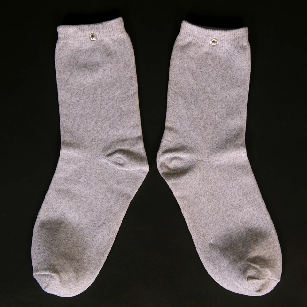 Длинный размер проводящий Серебряный волоконный электрод Sockss массаж десятки