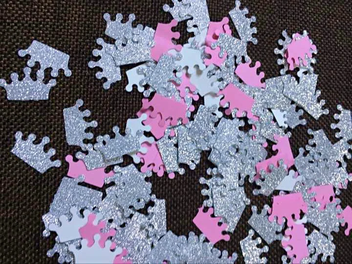 Ручная работа Серебряная блестящая корона Декор Принцесса Розовый Свадебный