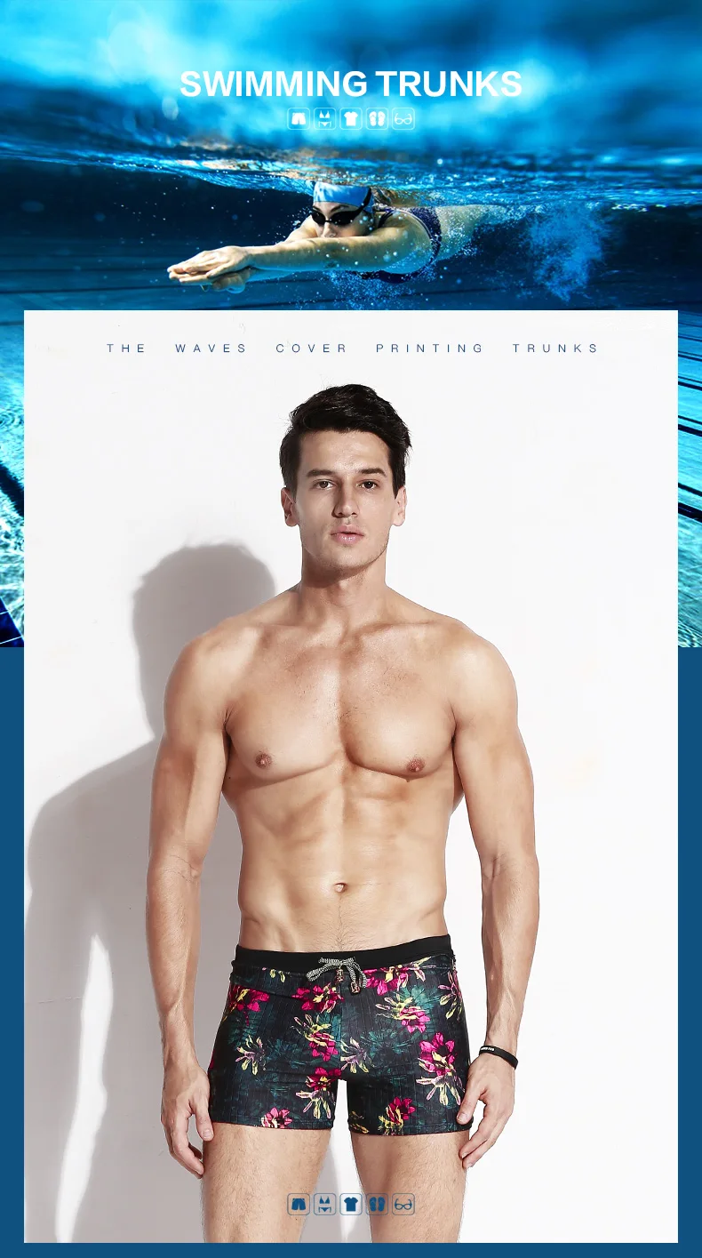 Летняя мужская одежда шорты для бассейна maillot de bain плавки купальник купальный костюм трусы боксеры сексуальный купальный костюм бикини