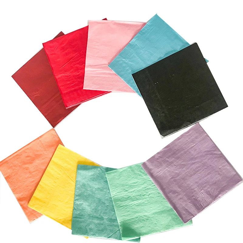 

20pcs/set Solid Color Paper Napkins Birthday Party Disposable Tableware Decoration Napkin Serviettes