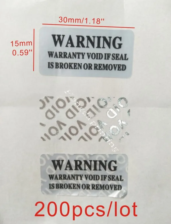 ETRONTONDA200pcs антифальшивые защитные этикетки удаленные видимая