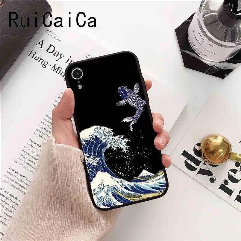 Ruicaica японский стиль аниме тисненый кран лиса Coque чехол для телефона iPhone 8 7 6 6S 6Plus 5