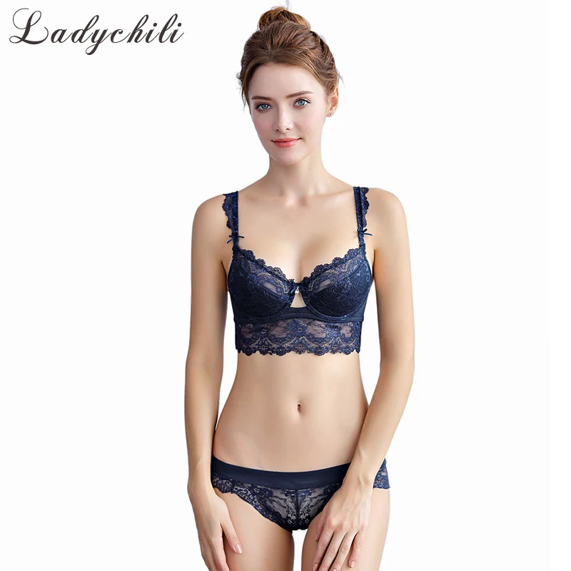 Ladychili Wome интимный комплект из ультратонкого кружевного бюстгальтера в