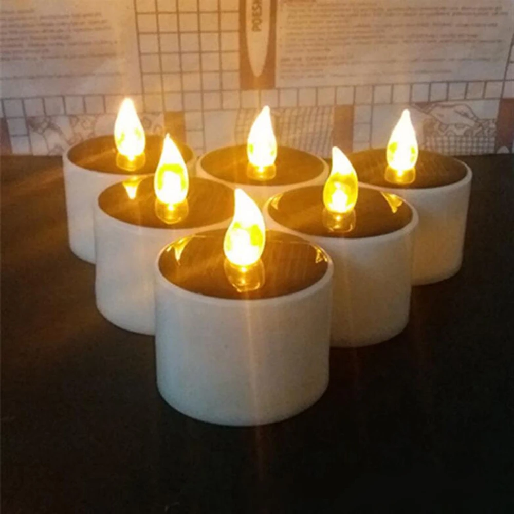 Светодиодная лампа на солнечных батареях HG4938 1 шт.|candle flameless|led candleled candle wedding decor |