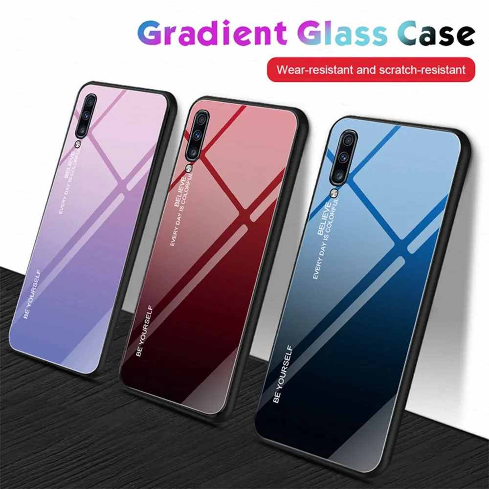 Чехол KISSCASE для Samsung Galaxy A50 из закаленного стекла A 50 2019 A505 A505F SM-A505F цветной