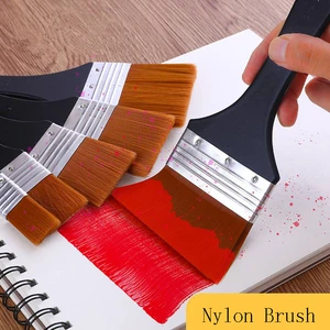 Высококачественные кисти для рисования с плоским концом, кисточки для гуаши, акриловая краска, кисть для масляной краски, инструменты для рисования акварелью товары для рукоделия