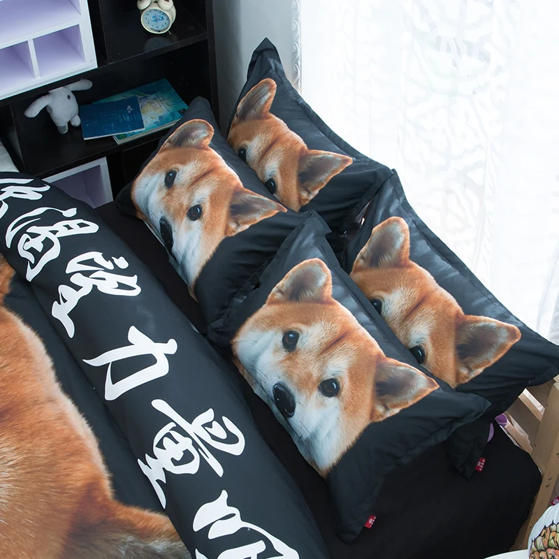 3 шт./4 шт. Комплект постельного белья с принтом Сиба ину|bed linen|duvet coverprint duvet cover |