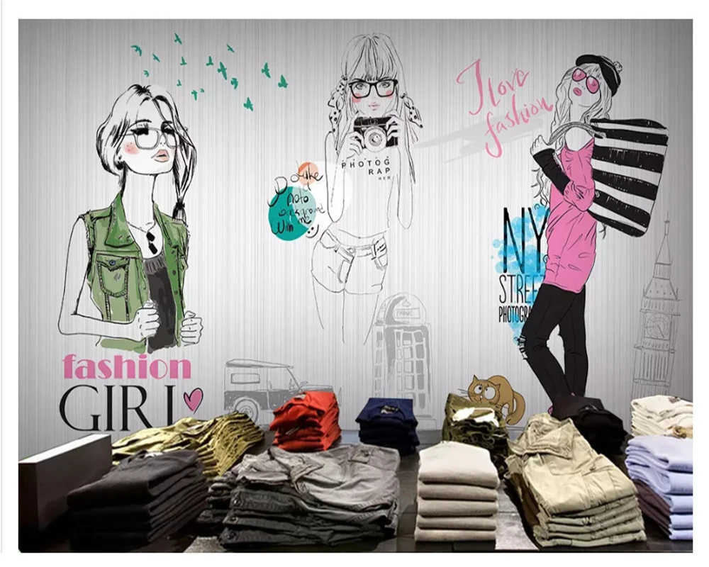 3d обои из шелковой бумаги для девочек|3d wallpaper|fashion wallpaperwallpaper fashion |