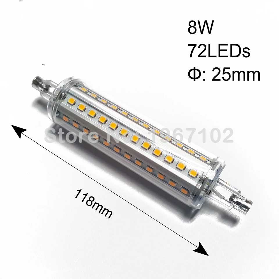 Супер яркость R7S Светодиодная лампа с горизонтальной вилкой 2835 SMD 78 мм 118 135 189 AC85 265V