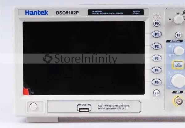 Hantek DSO5102P цифровой осциллограф 100 МГц 2 Каналы 1GSa/s в режиме реального времени Частота дискретизации USB host подключения устройств 7 дюймов де корабль