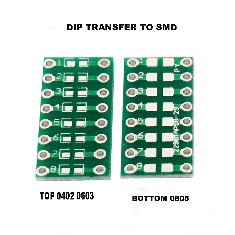 Бесплатная доставка 10 шт. универсальная плата DIP к SMD 0805 0603 0402 конденсатор