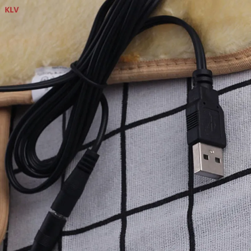 KLV электрические стельки с питанием от USB подогревом плюшевые пленочные
