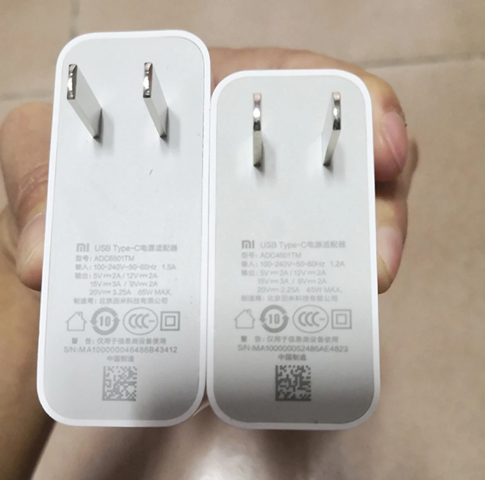 Оригинальный Xiao mi 65 Вт 45 Тип usb C ноутбук мобильный телефон подставка для ноутбука