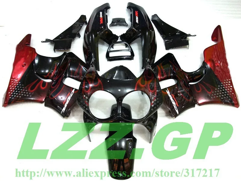 

LZZ.GP fairings for HONDA CBR900RR 893 92 93 94 95 CBR 900RR 1992 1993 1994 1995 CBR893 92 93 94 95 Red flame fairing kits #887