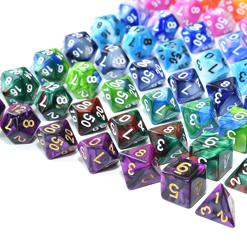 Многогранные кости набор для подземелий и драконов RPG MTG настольные игры D4 D6 D8 D10 D% D12 D20 и коллекция
