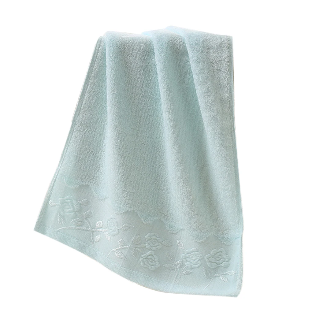 Новинка Лидер продаж однотонное Мягкое хлопковое полотенце с вышитым цветком