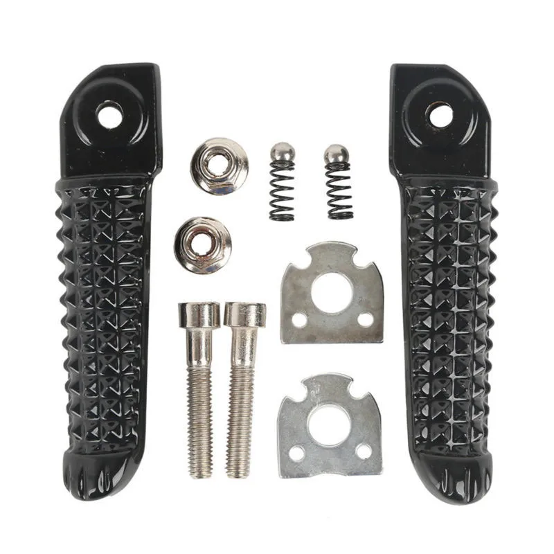Черный набор задних подножек подножки Peg Для YAMAHA YZF R1 2002- R6 2003- 03 04 05 06 07 08 серебристый матовый черный мотоцикл