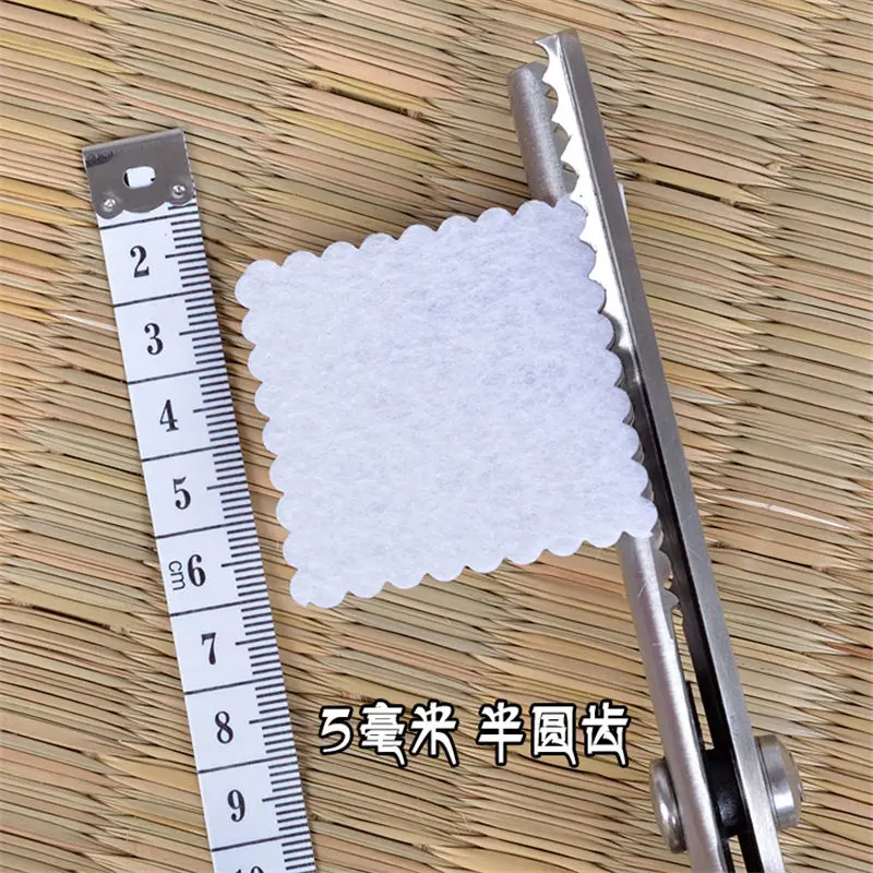 5MM Round Швейные ножницы по индивидуальному заказу мини Zig Zag ножницы для шитья Сталь круглый шитье ткань ножницы для шитья аксессуары 2/3/4/5/7 мм 23*8,4 см - Цвет: 5MM Round