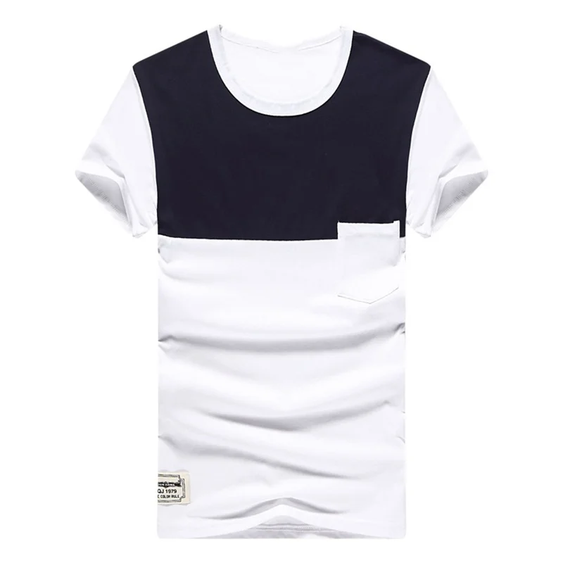Лучшие Товары Ударил цвет Сшивание Футболки Прохладный Короткие Тонкий Рукавом