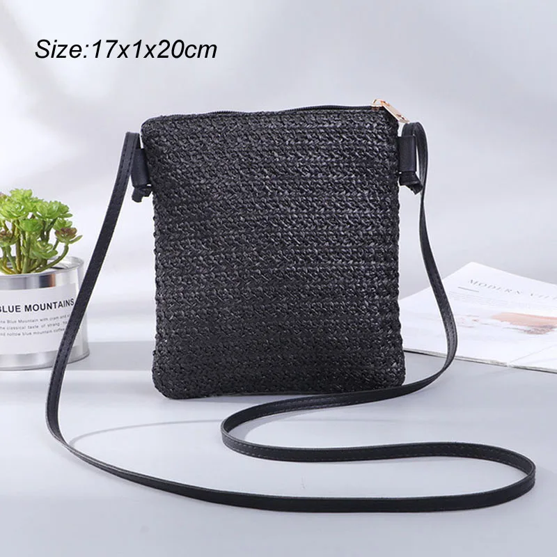 AK 038 black Летняя круглая Соломенная Сумка Пляжная bolso mimbre paja Плайя sac paille rieten tas torebka wiklinowa osier verano Женская плетеная Сумка - Цвет: AK 038 black