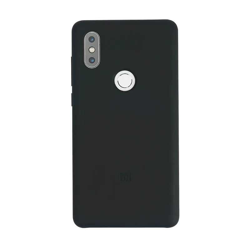 black 100/100 чехол xiaomi MIX 2S силиконовый mix2s приятный на ощупь деловой высококачественный чехол для производства xiaomi mix 2s - Цвет: black