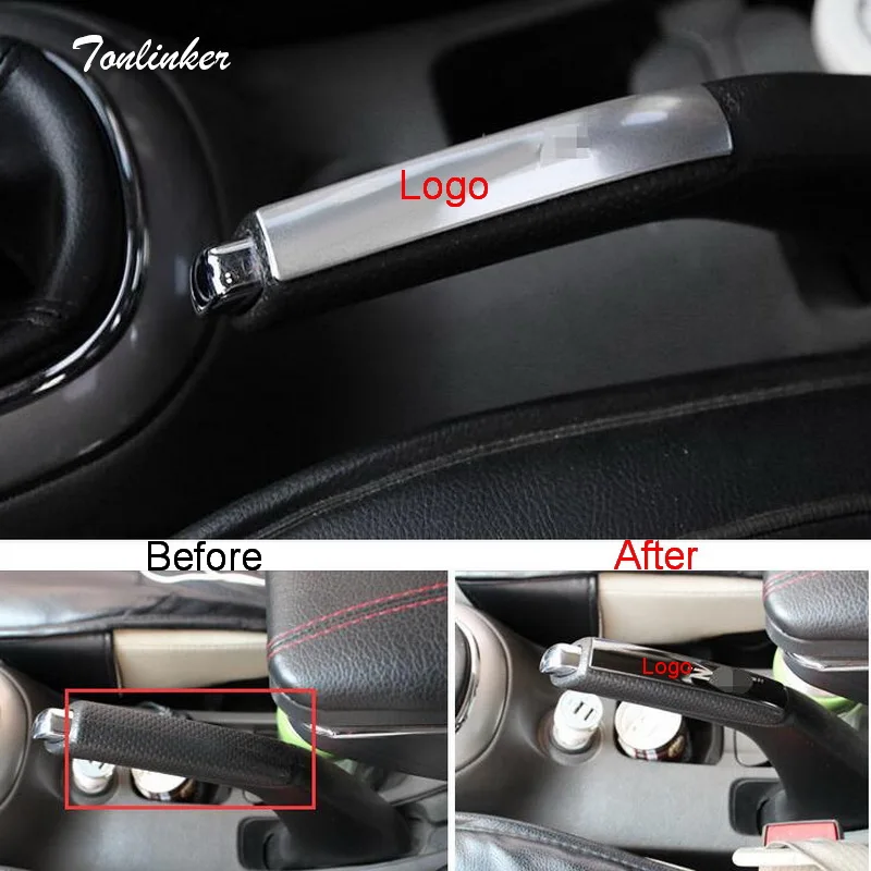 Tonlinker 1 шт. DIY нержавеющая сталь ручной тормоз блесток чехол наклейки для Chevrolet Chevy