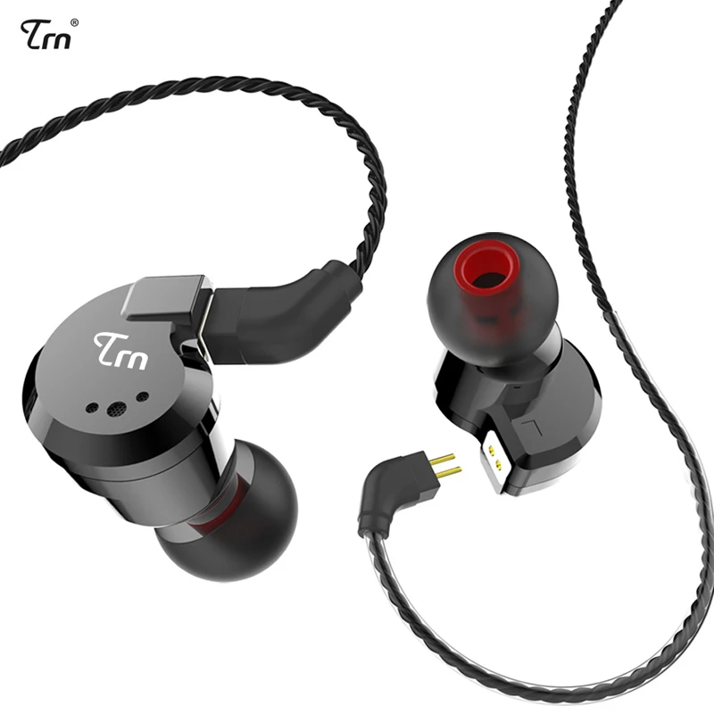 TRN V80 2DD + 2BA гибридные наушники спортивные шумоизоляция высшее звучание гарнитура