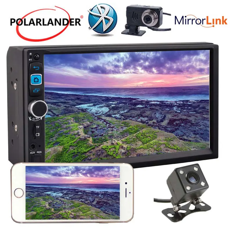 Автомобильный MP5 плеер Android 5.1.1 система 7 'ƈDIN Зеркало Ссылка с DVR + камера
