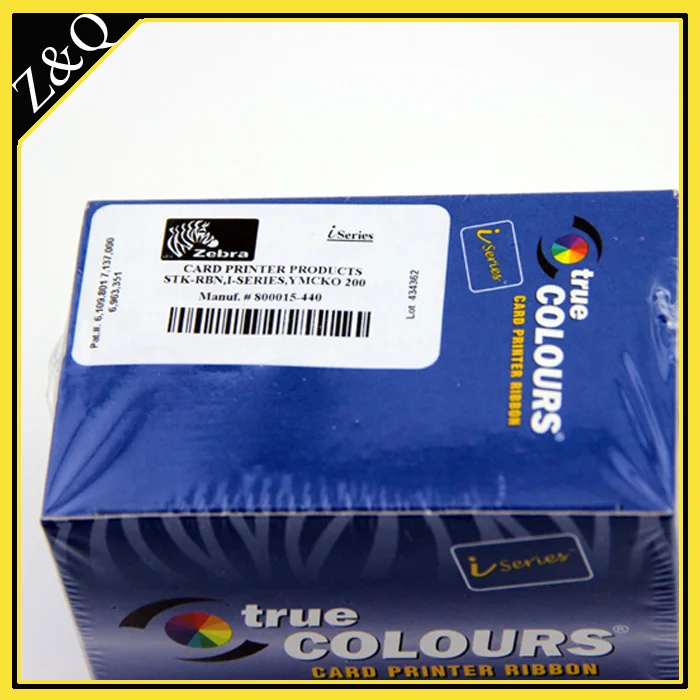 Лента для цветного принтера Zebra 800015 440 YMCKO zebra P330i|printer ribbon|ribbon p330icard printer ribbon |
