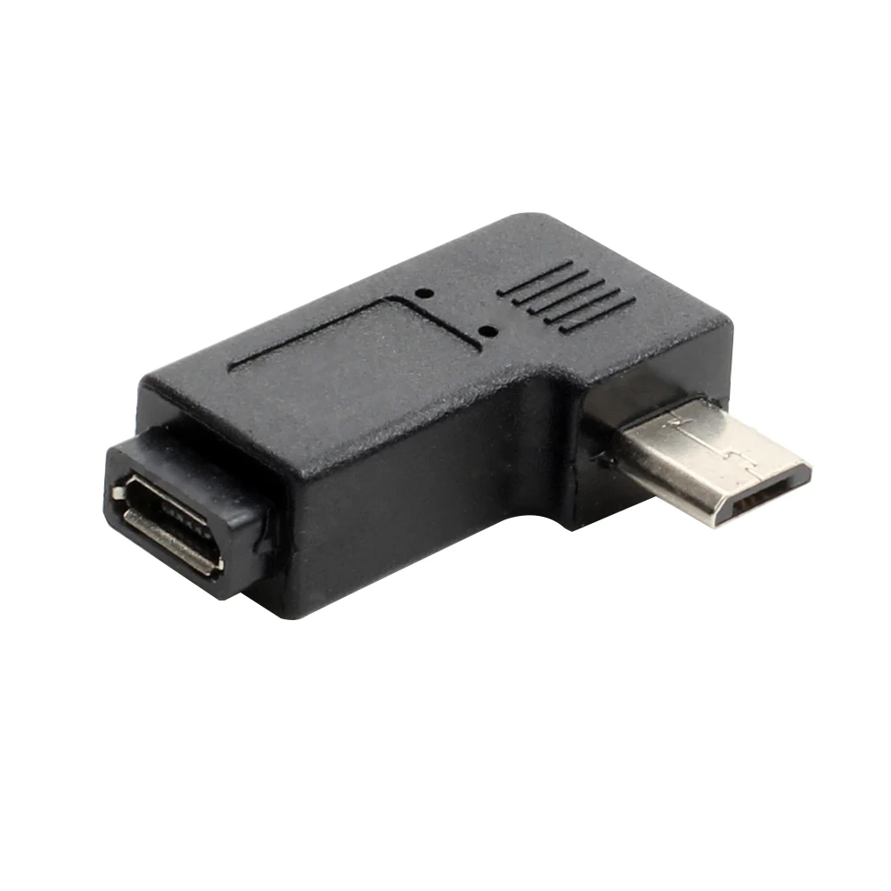 90 градусов левый угол адаптер micro USB Type A B папа мини женский новый|Коннекторы и