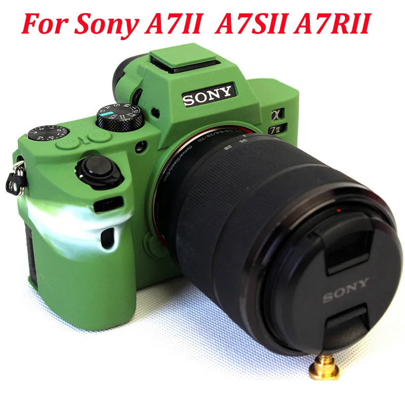 Мягкий чехол из силикона и резины Камера защитный чехол сумка для sony A7 Mark II III A7III A7M3 A7R3 A7II A7M2 A7R2 A7S2 A7RII A7SII A9 - Цвет: A7 II Green