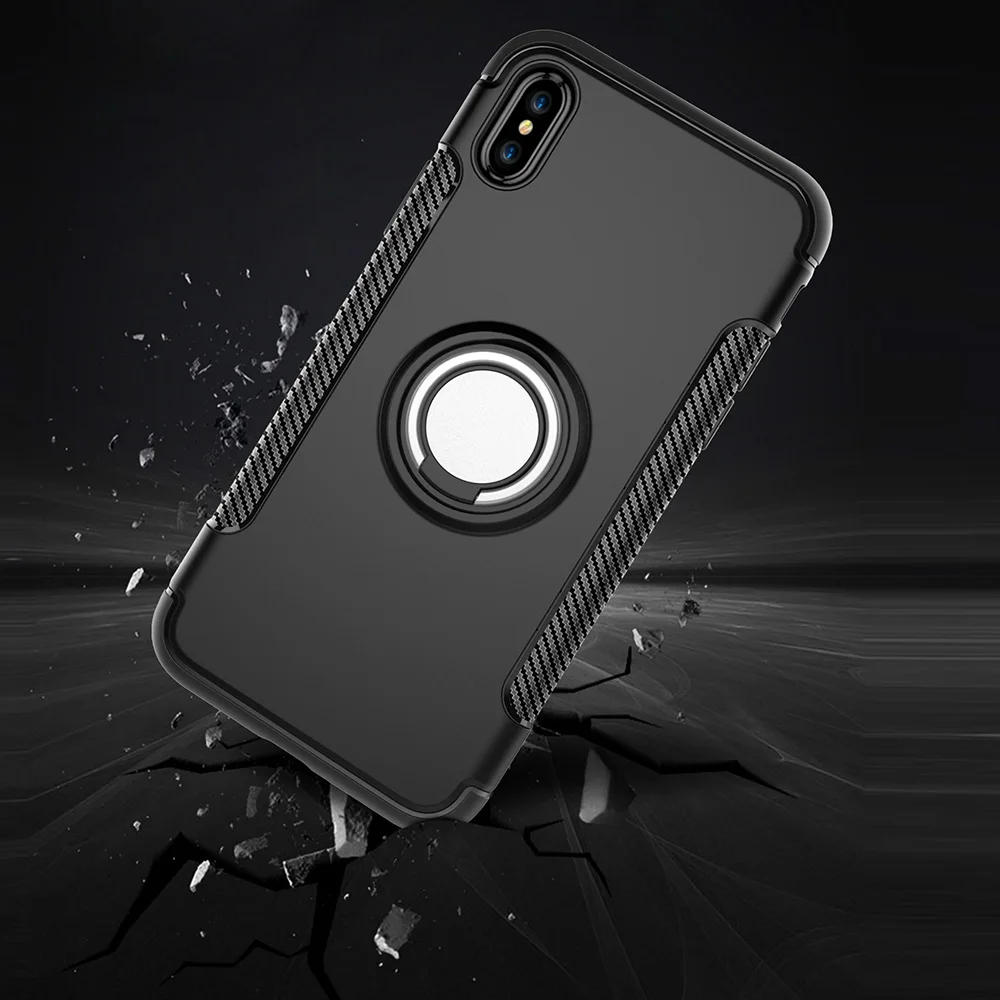3D кольцо чехол для iPhone 11 Pro max 7 XS XR крышка 360 Магнитная подставка силикон iphone8 Max Coque |