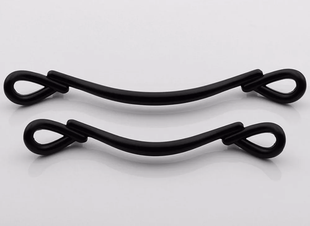 Черная ручка для выдвижного ящика уникальная кухонной двери мебельная фурнитура