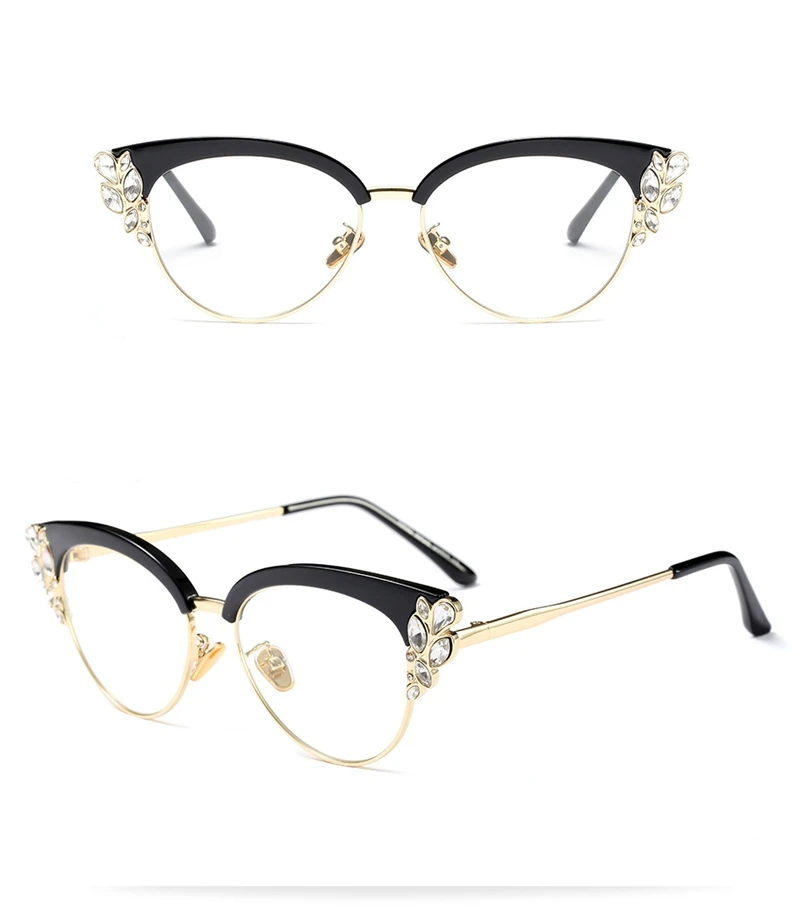 Cat Eye Eyeglasses Spectacle Frame Women Computer Myopia Optical For Female Vintage Eyewear Clear Lens Eye Glasses Frame RS511