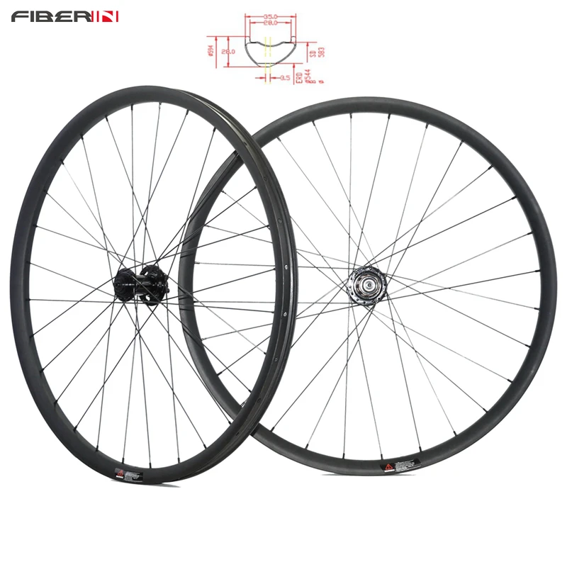 Колесная пара 29er MTB AM 35 мм асимметричная длиной 28 29 дюймов с клинчерным