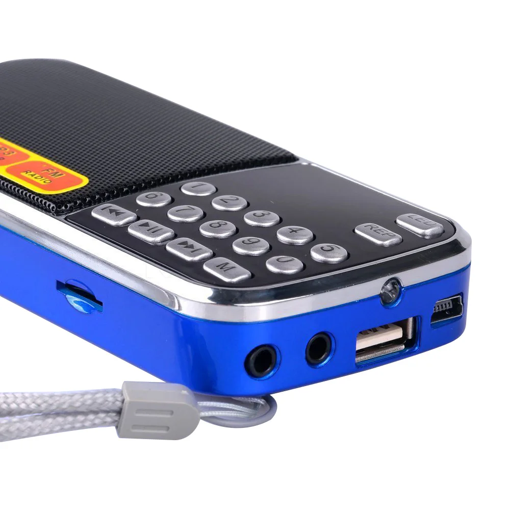 Kebidu L 088 Micro SD TF FM радио HIFI мини динамик MP3 аудиоплеер усилитель фонарика LED Flashlight|mini