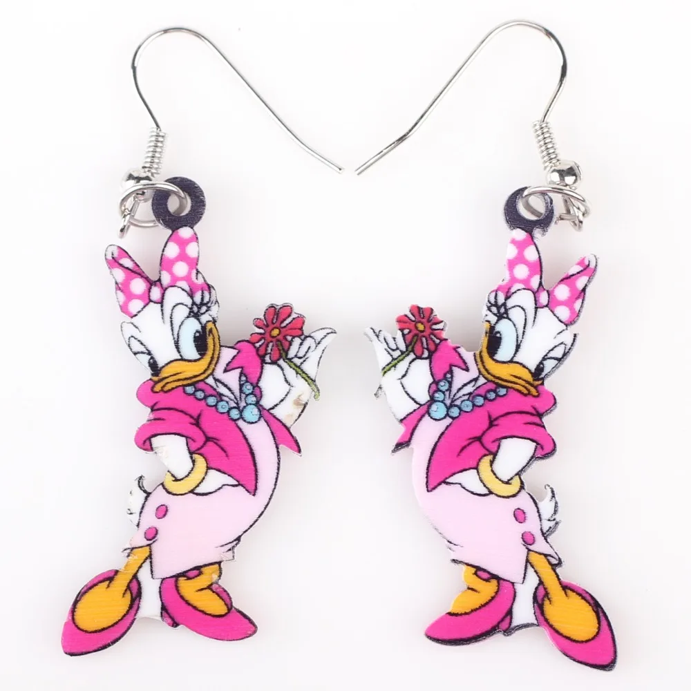 newei long drop brand dancing lovely duck earrings acrylic hot cute jewelry girls women cartoon children earrings accessories free global shipping