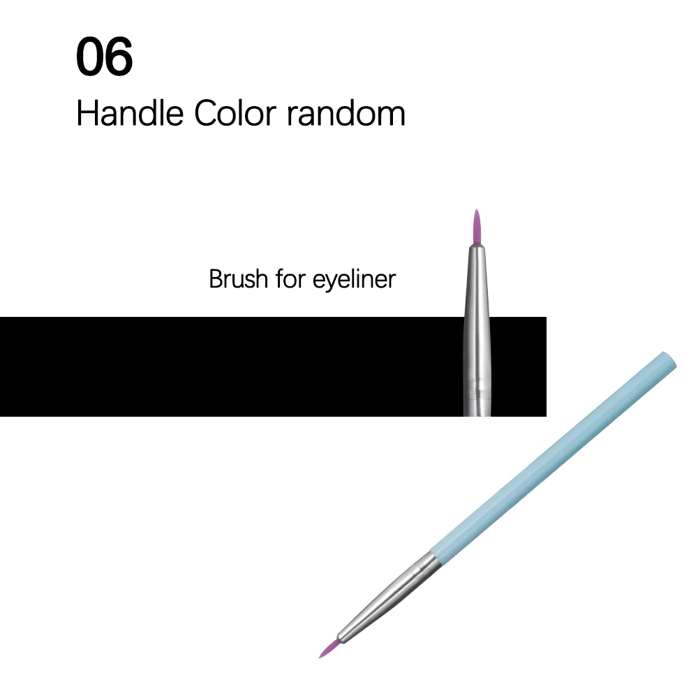 6Handle color random Случайный цвет! 1 шт. Новая Professional маска для лица силиконовая кисти для макияжа основа крем консилер для глаз Кисть косметическая щетка - Handle Color: 6Handle color random