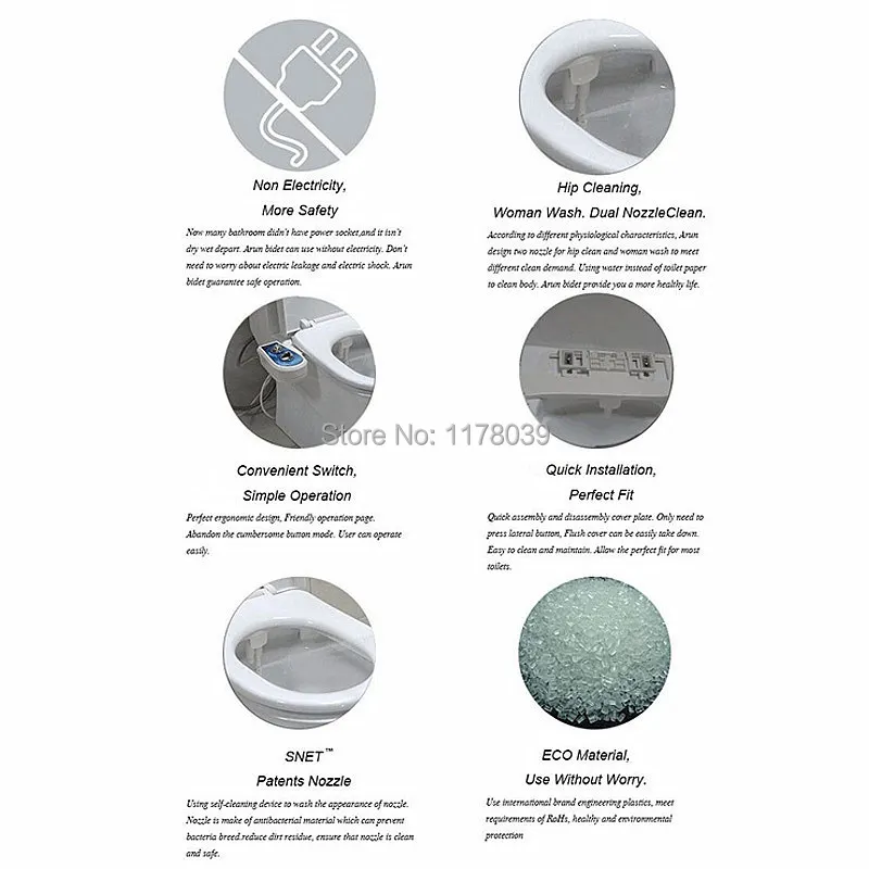 Неэлектрическое механическое биде для туалета портативное туалетное устройство