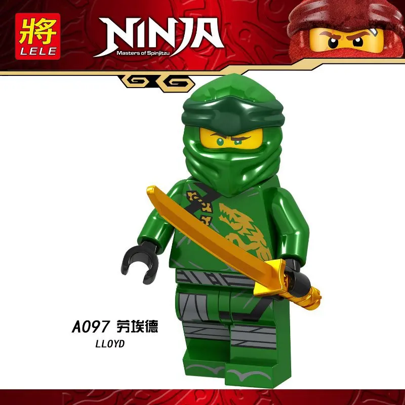 Для Ninja juguetes фигурки Kai, jay, Cole Zane Nya Wu Оверлорд Ллойд Змея с оружием строительные блоки Фигурки игрушки - Цвет: Цвет: желтый