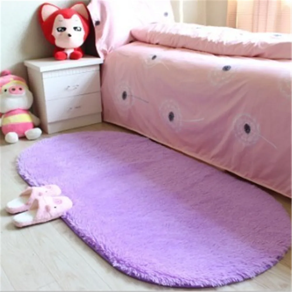 Толстый Овальный шелковистый коврик ковер для спальни гостиной кофейного