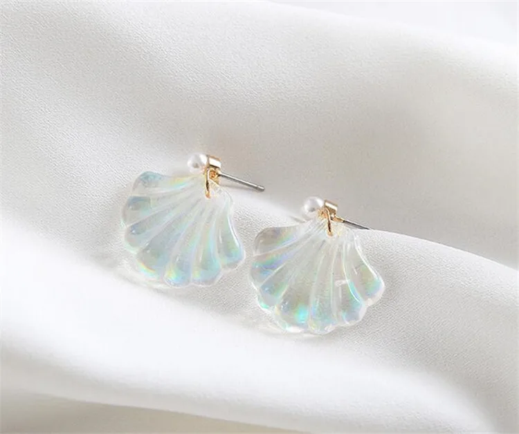 Женские Висячие серьги с искусственным жемчугом простые висячие из прозрачной