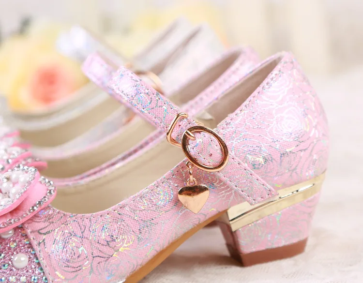 Обувь принцессы для девочек Новинка 2018 года сезон весна кожаные детские