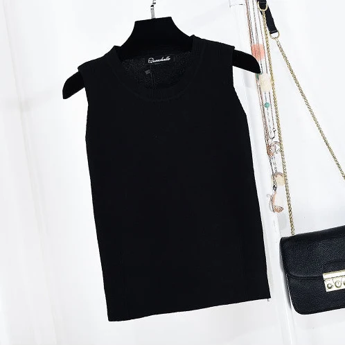 Женский трикотажный пуловер с круглым вырезом Queechalle однотонный Повседневный