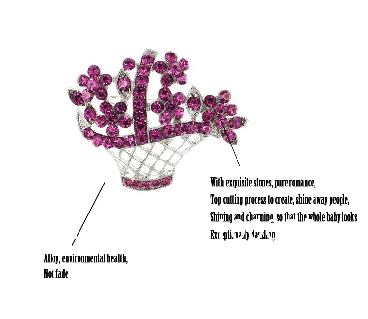 Минимальный заказ в течение 1-2 лет! Бесплатная доставка броши форме корзины с