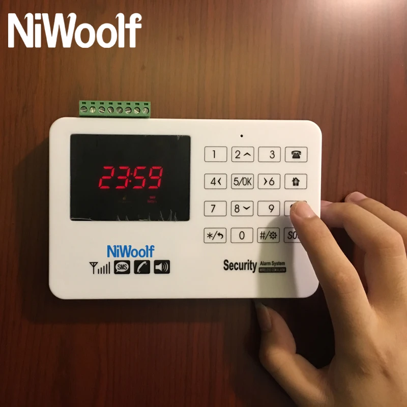 NiWoolf GSM сигнализация Система VIP-покупатель цена система охранной сигнализации для дома дверной Детектор инфракрасный детектор сенсорная клавиатура 433 МГц
