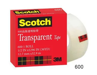 

100% оригинал 3M 600 scotch Высокоэффективная прозрачная лента из бопп пленки 12,7 мм * 32,9 м 50 шт./лот Бесплатная доставка номер отслеживания