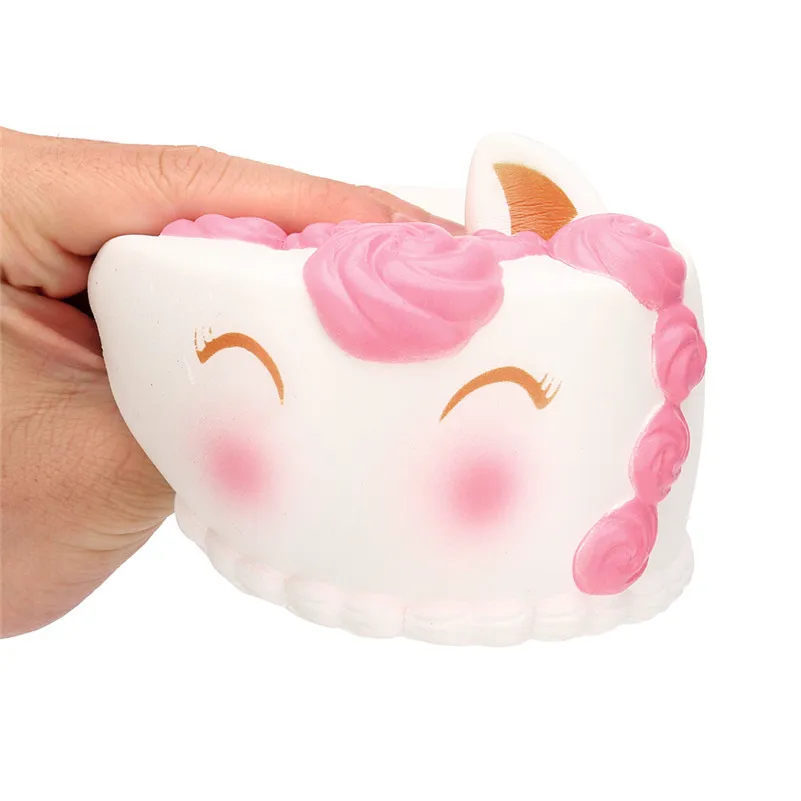 1 шт. Kawaii Jumbo мультяшный единорог пирог Сжимаемый медленно восстанавливающий крем