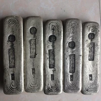 5pcs antique china silver bullionfu xi cai lushousilver ingot bar collection home decoration metal crafts